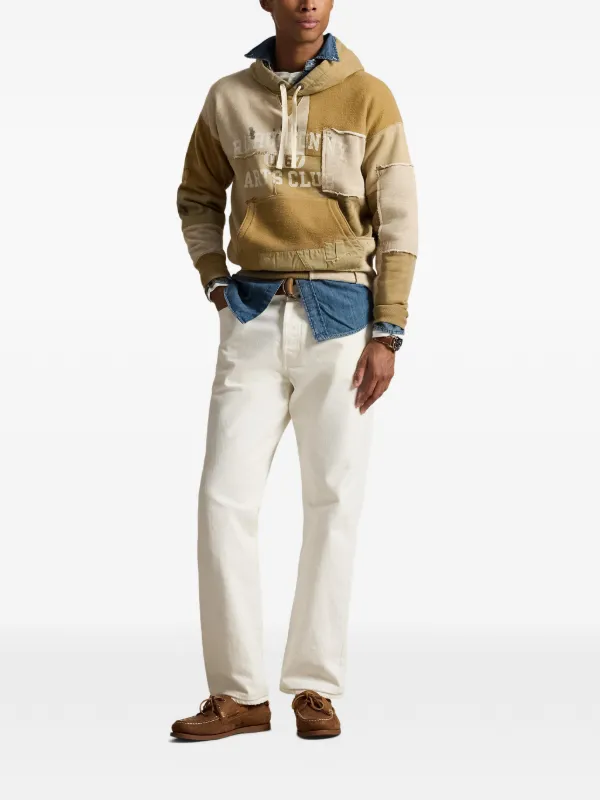 Polo Ralph Lauren patchwork-design Hoodie | Neutrals | FARFETCH