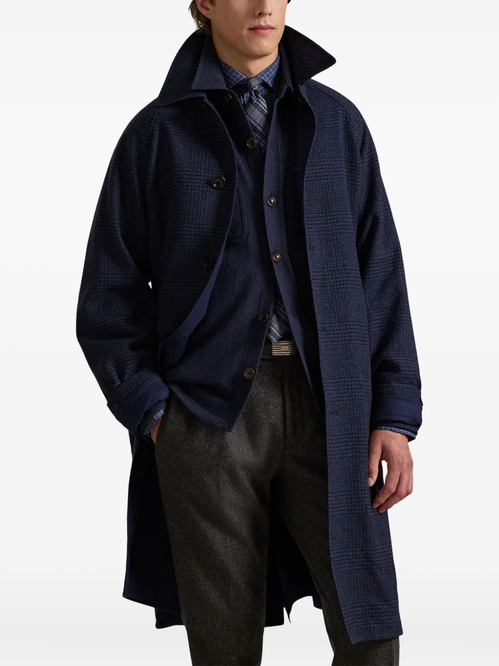 Polo Ralph Lauren Geruite jas Blauw