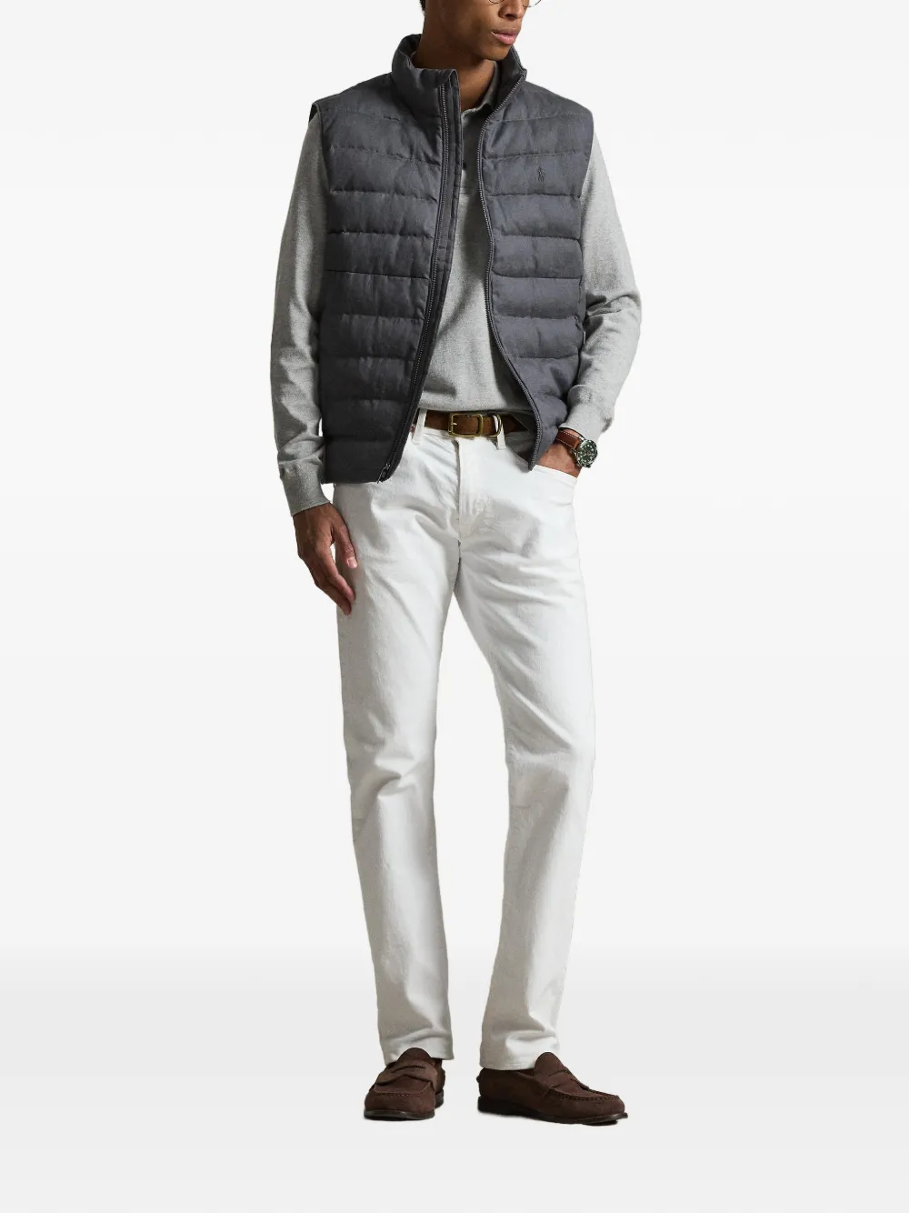 Polo Ralph Lauren Geweven linnen bodywarmer Grijs