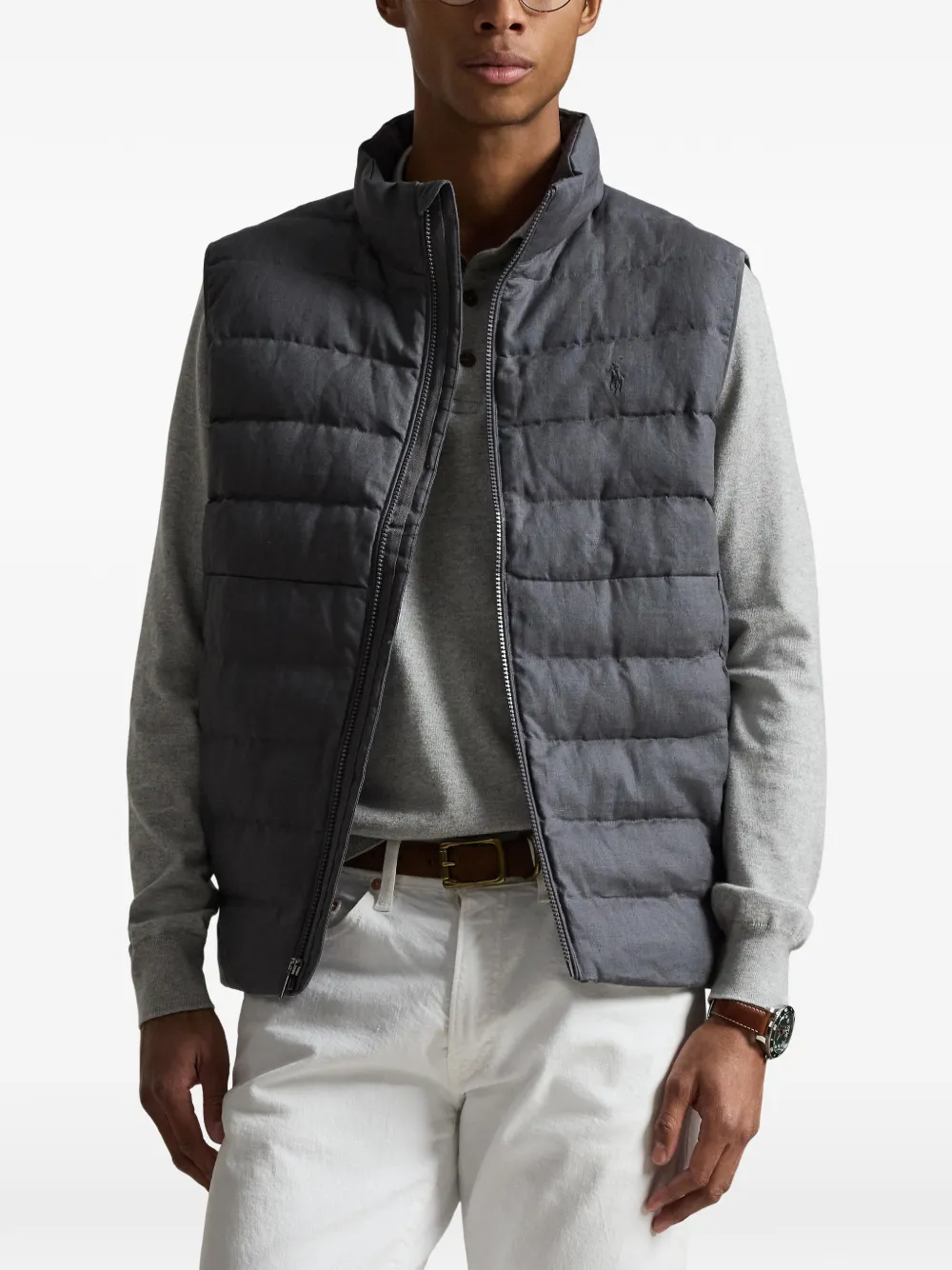 Polo Ralph Lauren Geweven linnen bodywarmer Grijs