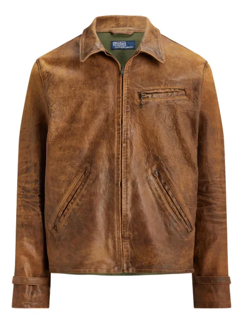 Polo Ralph Lauren zip sheepskin bomber jacket