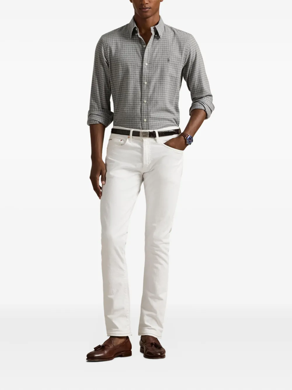 Polo Ralph Lauren Geruit overhemd Grijs