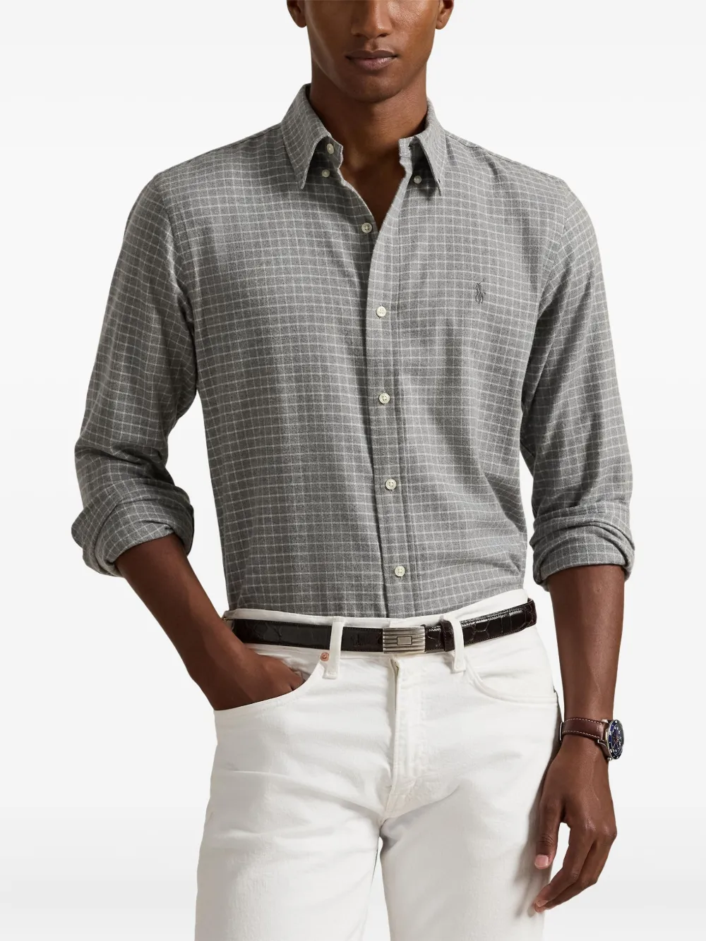 Polo Ralph Lauren Geruit overhemd Grijs