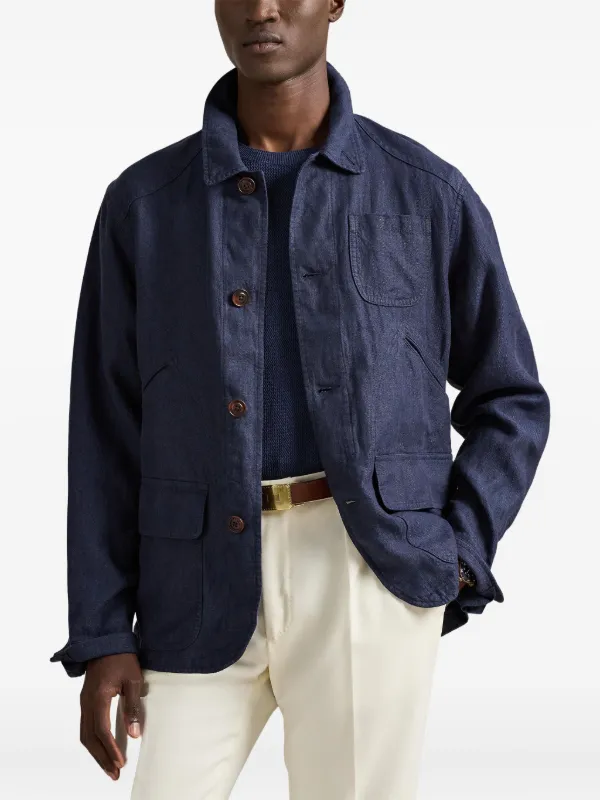 Polo Ralph Lauren button-fastening Jacket | Blue | FARFETCH RO