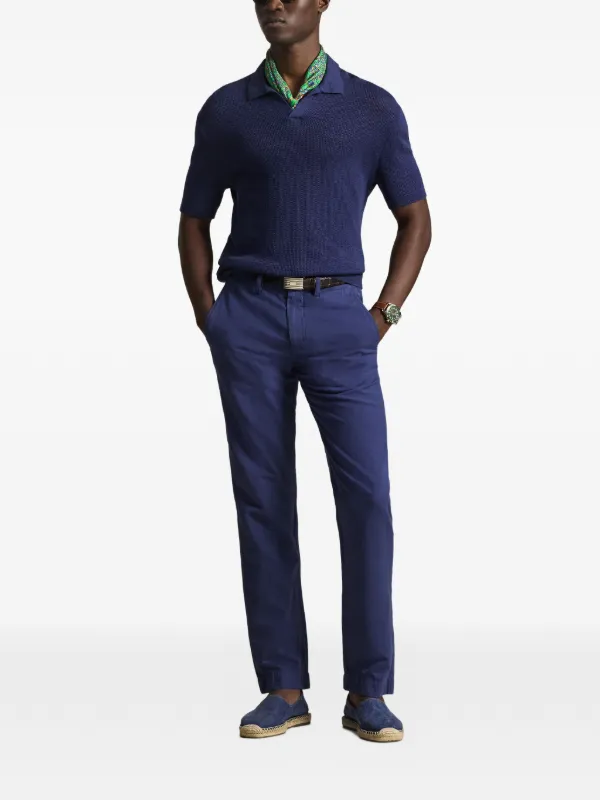 Polo Ralph Lauren フラットフロント パンツ | ブルー | FARFETCH JP