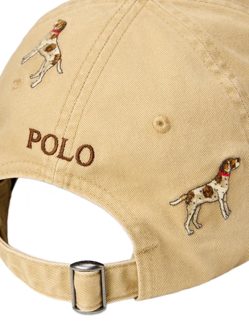 Polo Ralph Lauren Honkbalpet met geborduurde hond Beige
