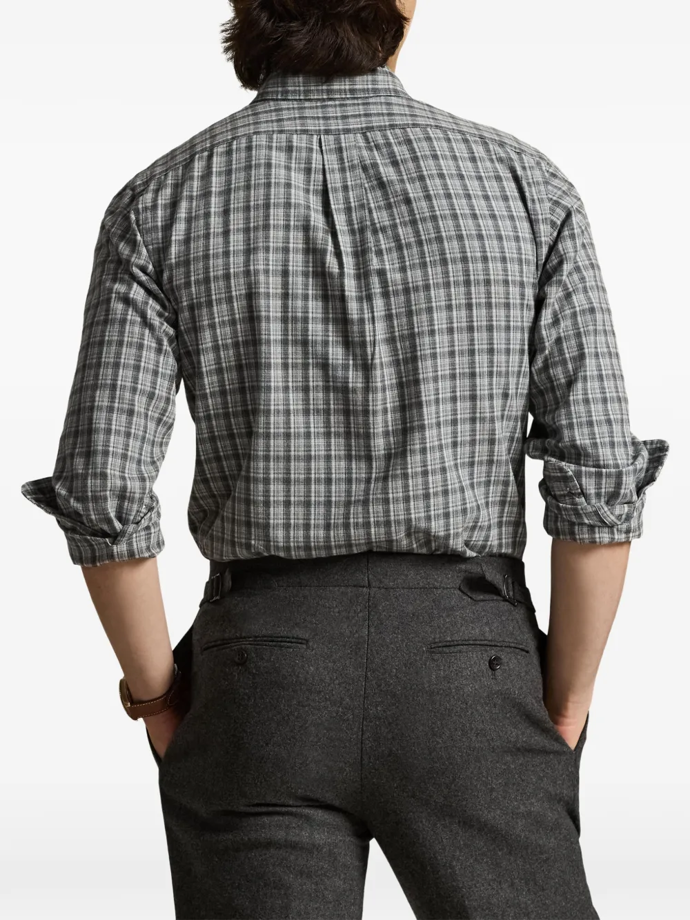 Polo Ralph Lauren Oxford geruit overhemd Grijs