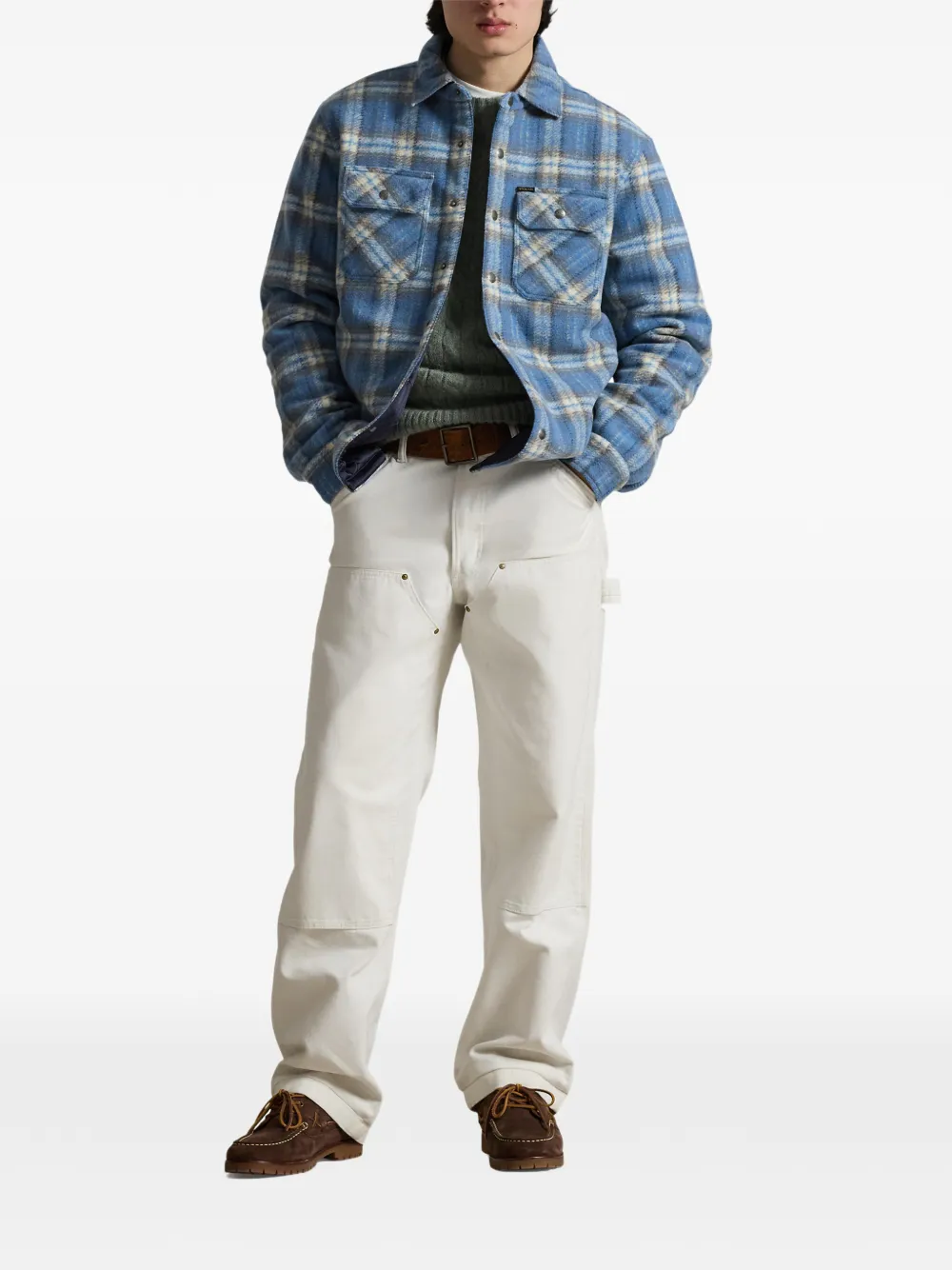  Polo Ralph Lauren Plaid-pattern Overshirt - Blue 