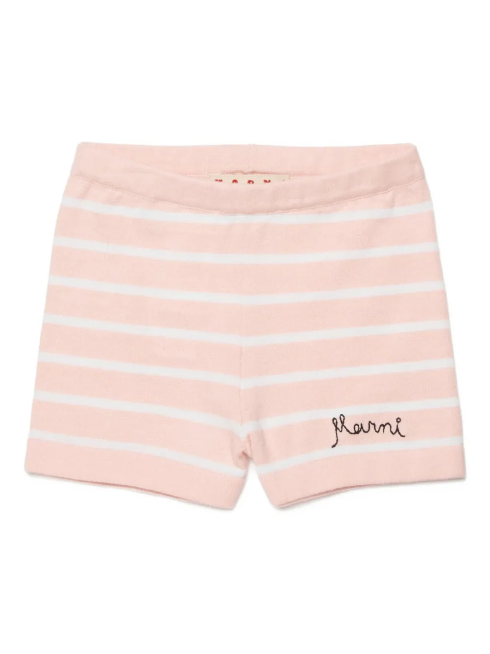 Marni Kids Shorts con logo ricamato - Rosa