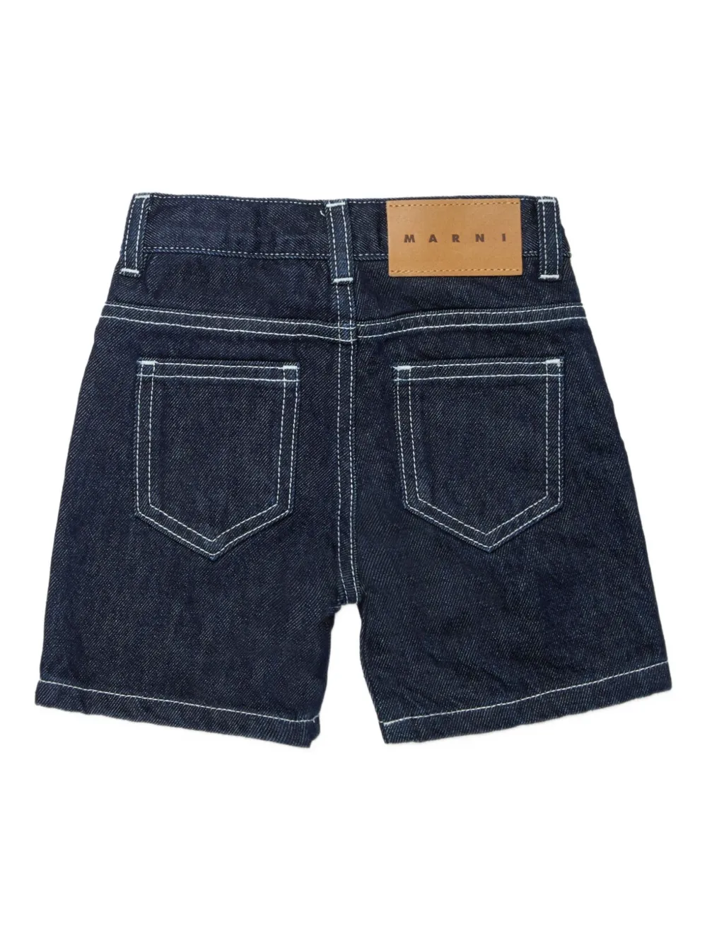  Marni Kids Stitching-detail Shorts - Blue 