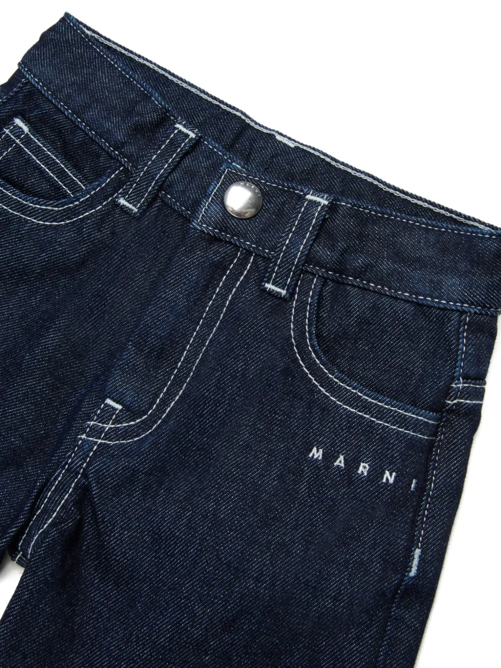  Marni Kids Stitching-detail Shorts - Blue 