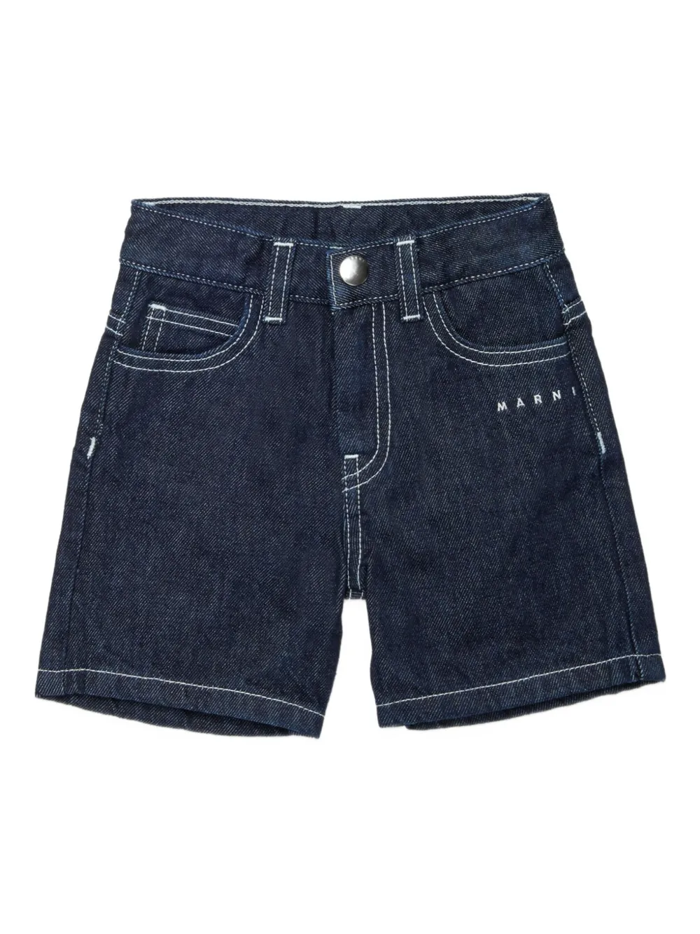 Marni Kids Shorts con cuciture a contrasto - Blu