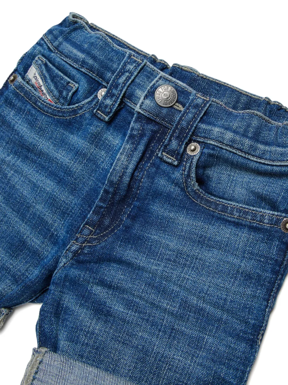 Diesel Kids Spijkershorts met zakken Blauw