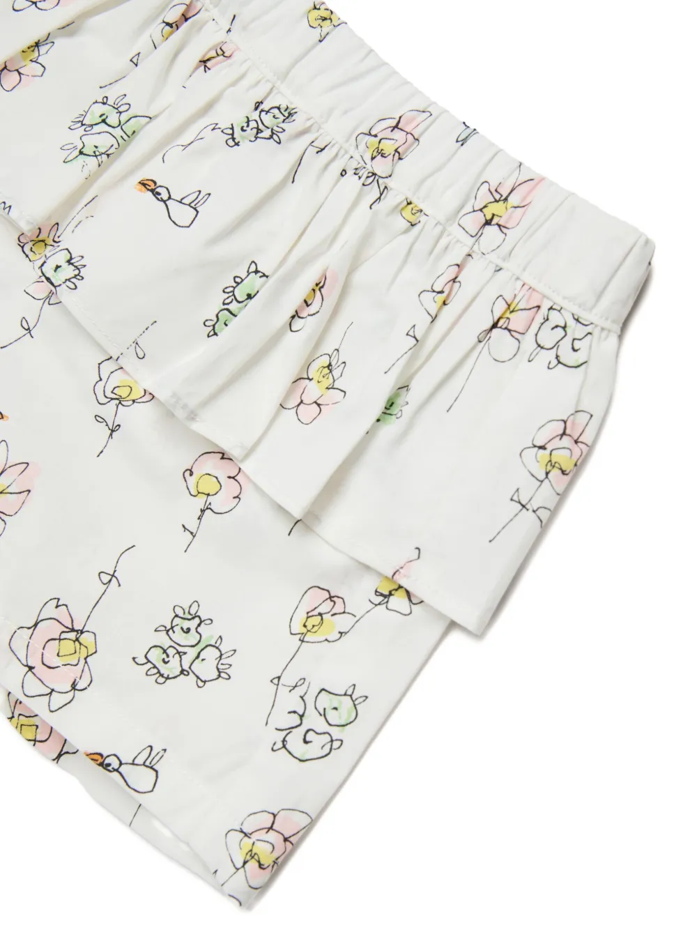 Marni Kids Shorts met bloemenprint Wit