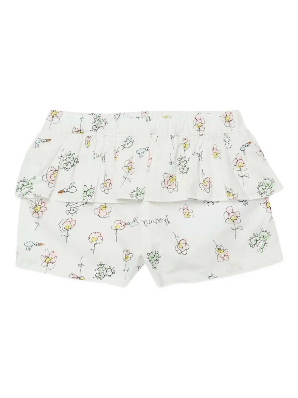 Marni Kids Shorts met bloemenprint - Wit