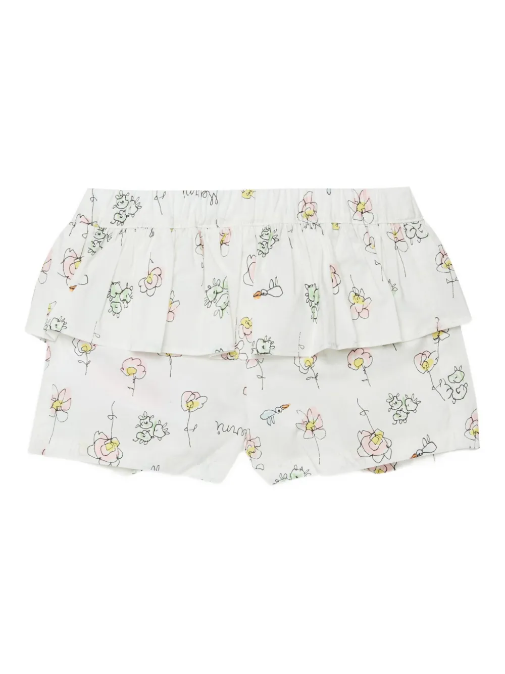 Marni Kids Shorts a fiori - Bianco
