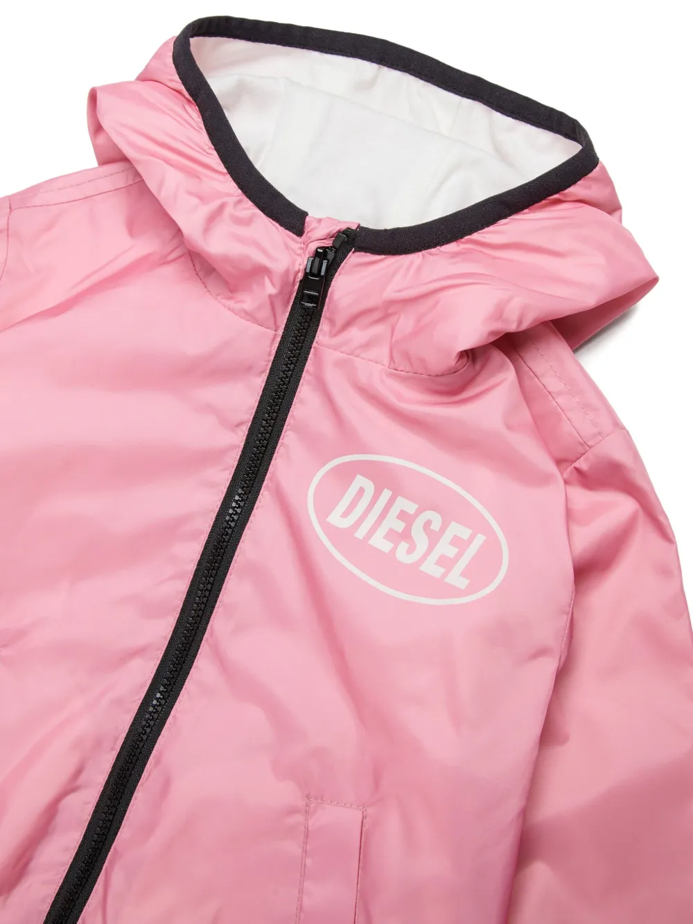 Diesel Kids Regenjack met logoprint Roze