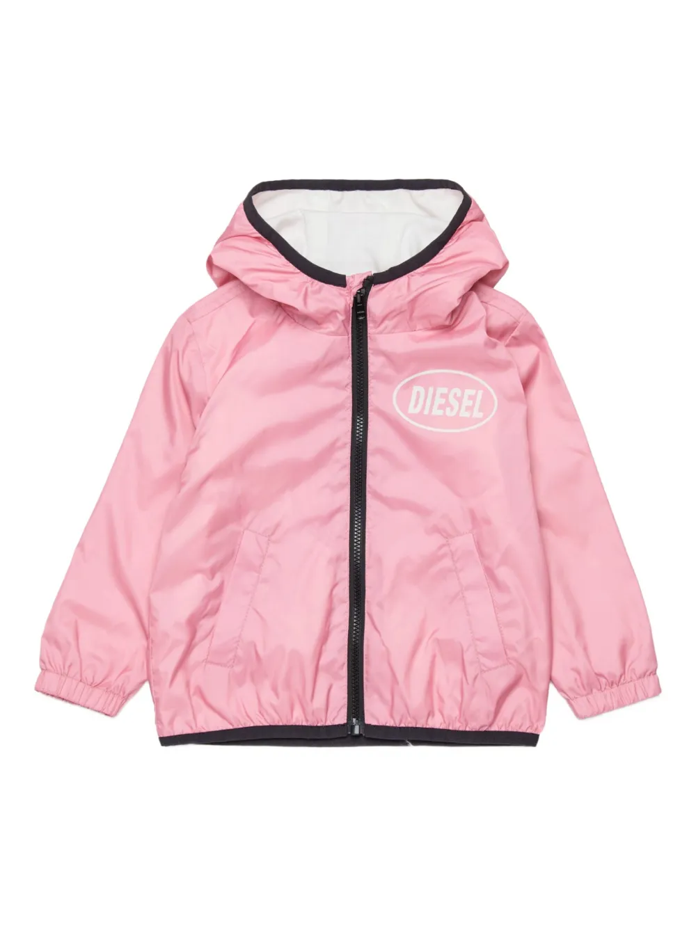 Diesel Kids Impermeabile con stampa logo - Rosa