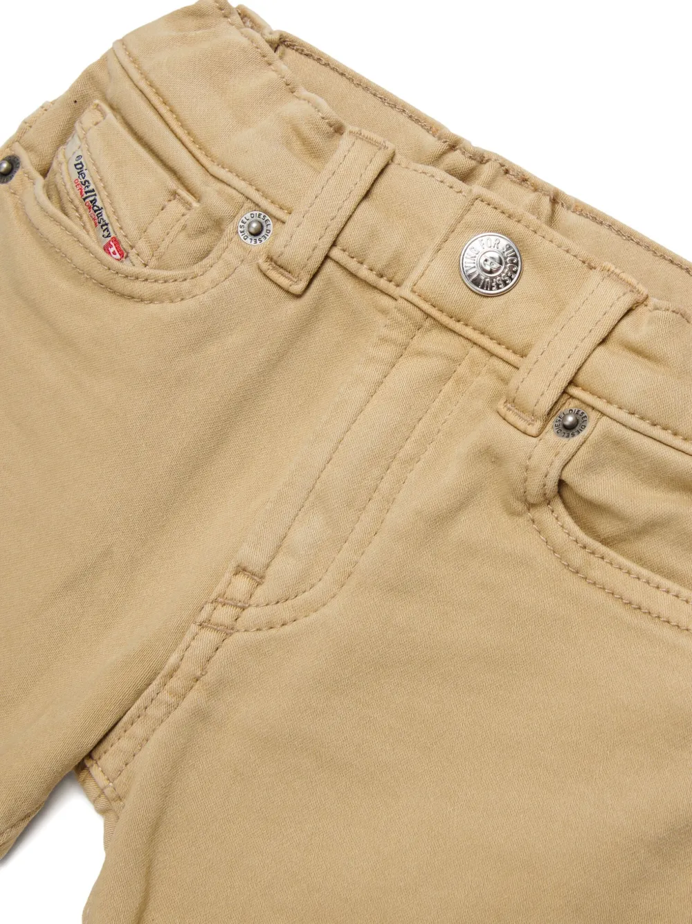 Buttoned Denim Shorts