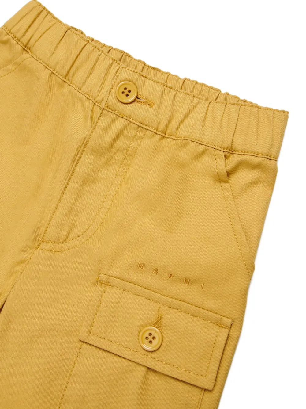  Marni Kids Logo-embroidered Shorts - Yellow 