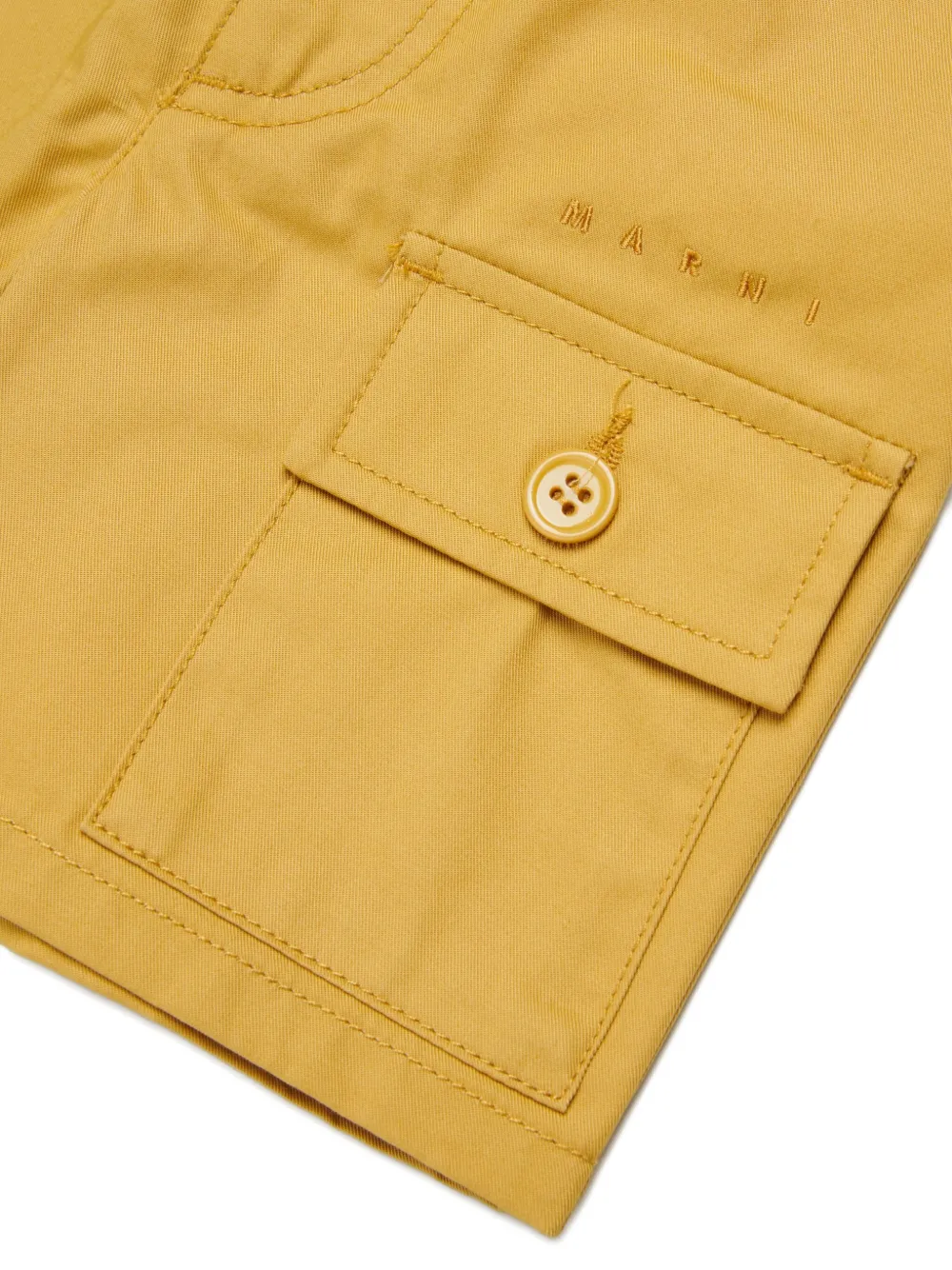 Marni Kids Shorts met geborduurd logo Geel