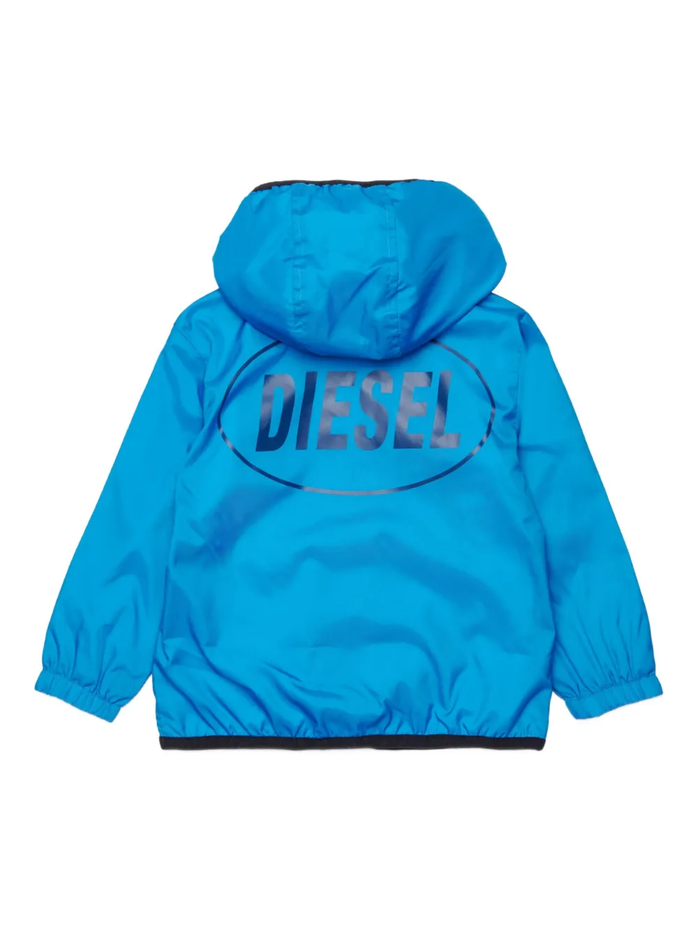 Diesel Kids Regenjack met logoprint Blauw