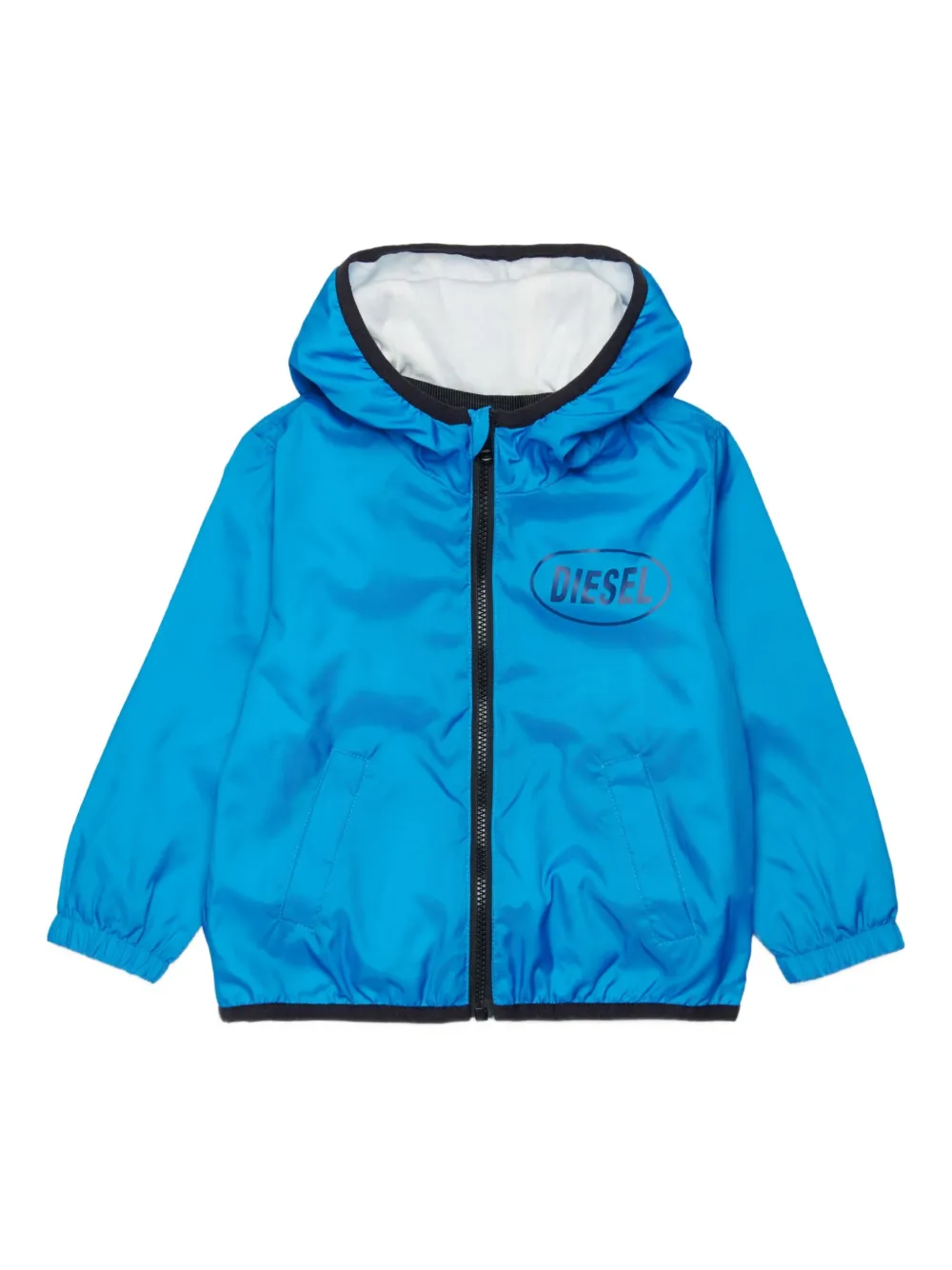Diesel Kids Impermeabile con stampa logo - Blu