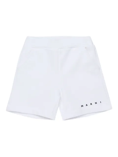 Marni Kids logo-print side-pockets shorts