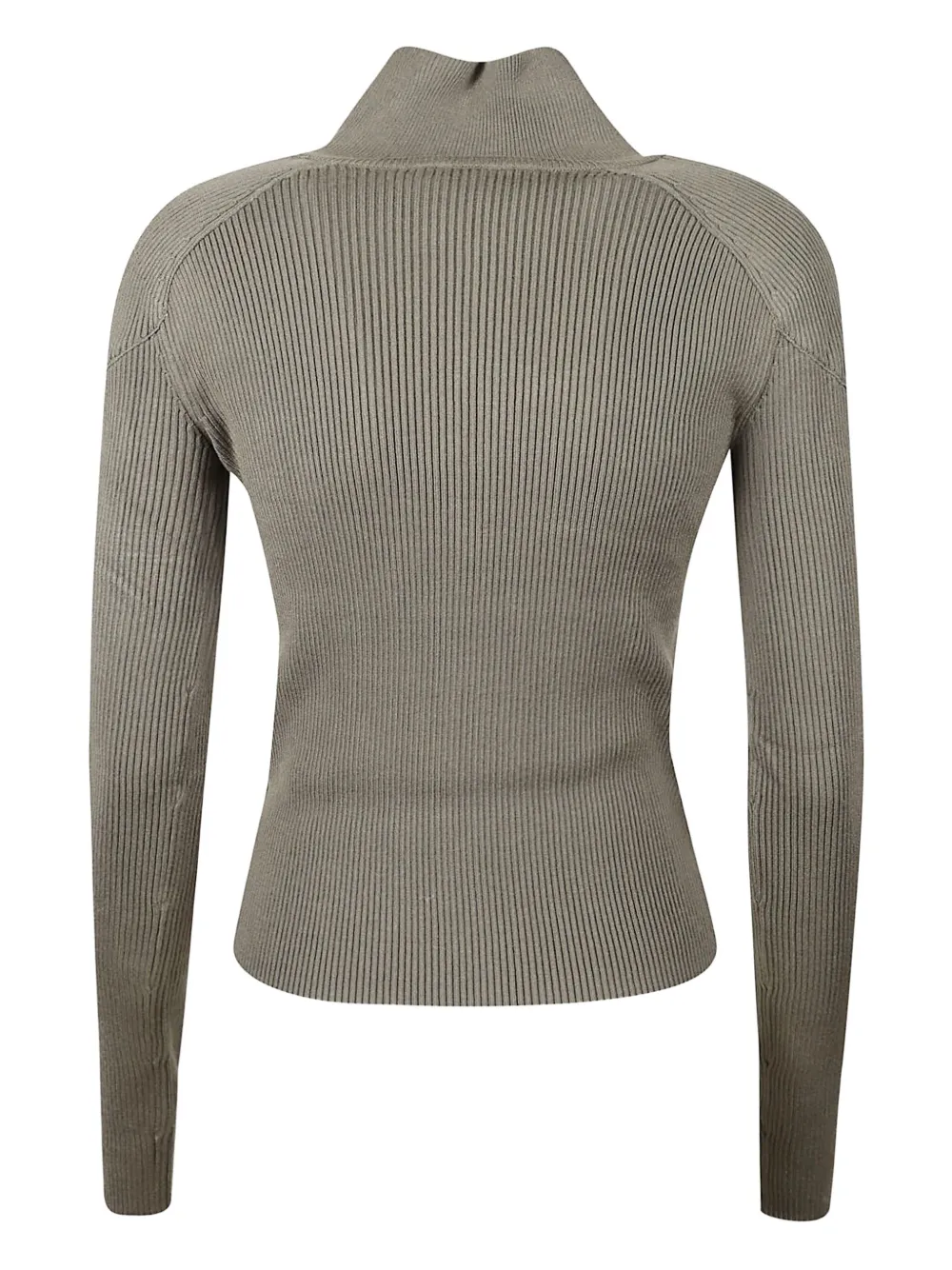 Iro Zip Ribbed Sweater In Gray
