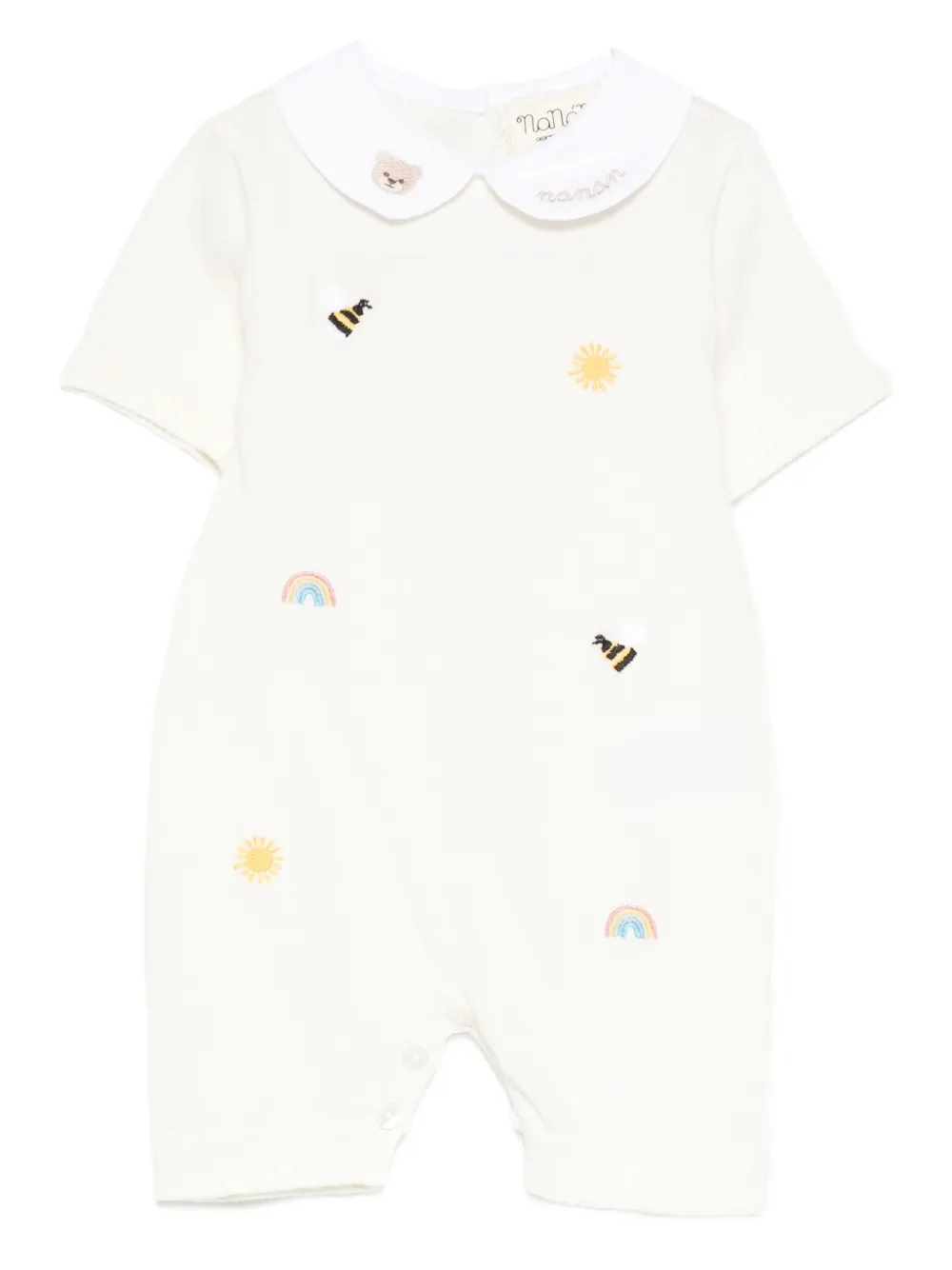 NANAN embroidered collared shorties | White | Image 1