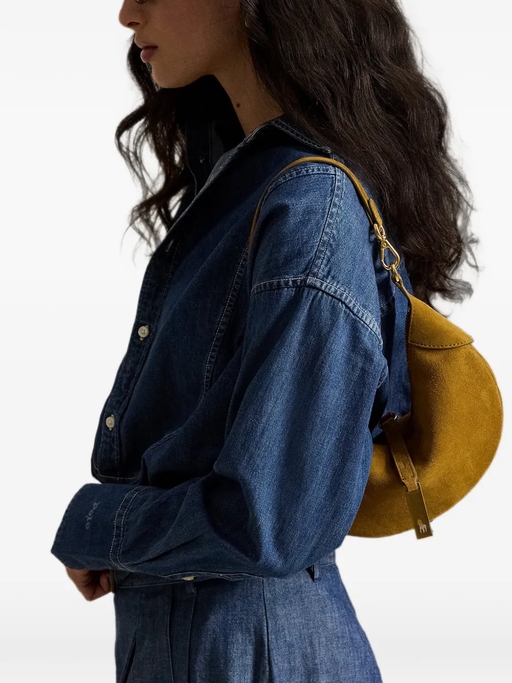 Polo Ralph Lauren Bolsa Polo ID Mini De Camurça | Marrom | FARFETCH BR
