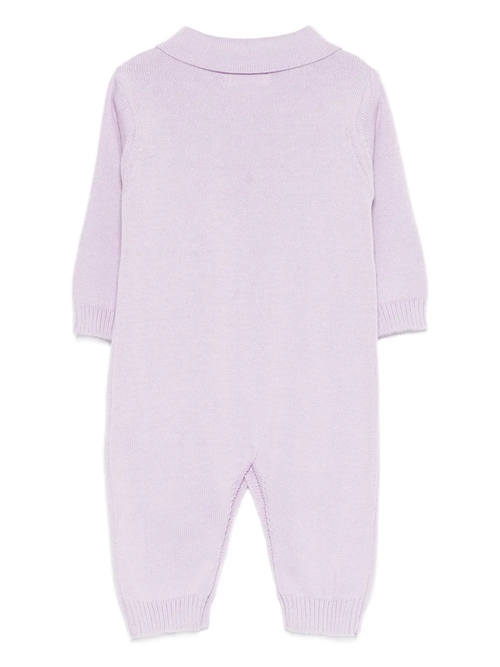 NANAN Romper met geborduurde kraag - Paars
