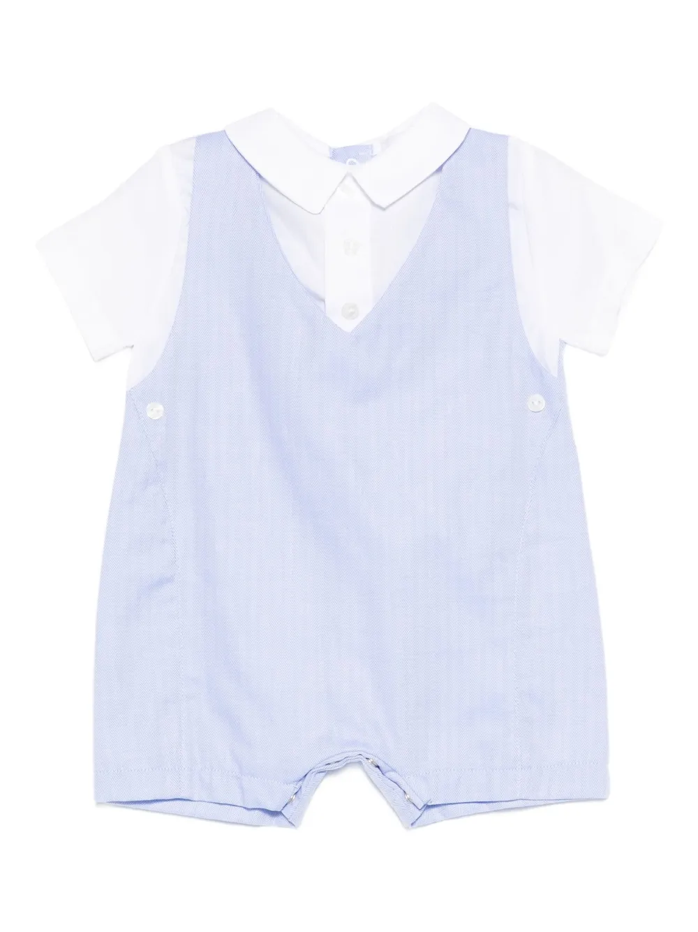 NANAN barboteuse Buttoned à motif de chevrons | bleu | Image 1