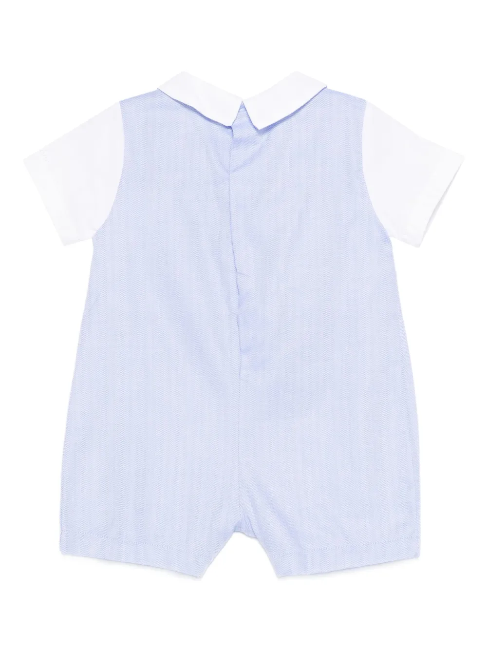 NANAN Romper met visgraatpatroon en knopen - Blauw