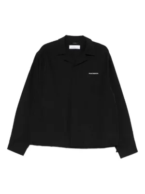 Acne Studios ウォッシュド ロゴ ジャケット | ブラック | FARFETCH JP