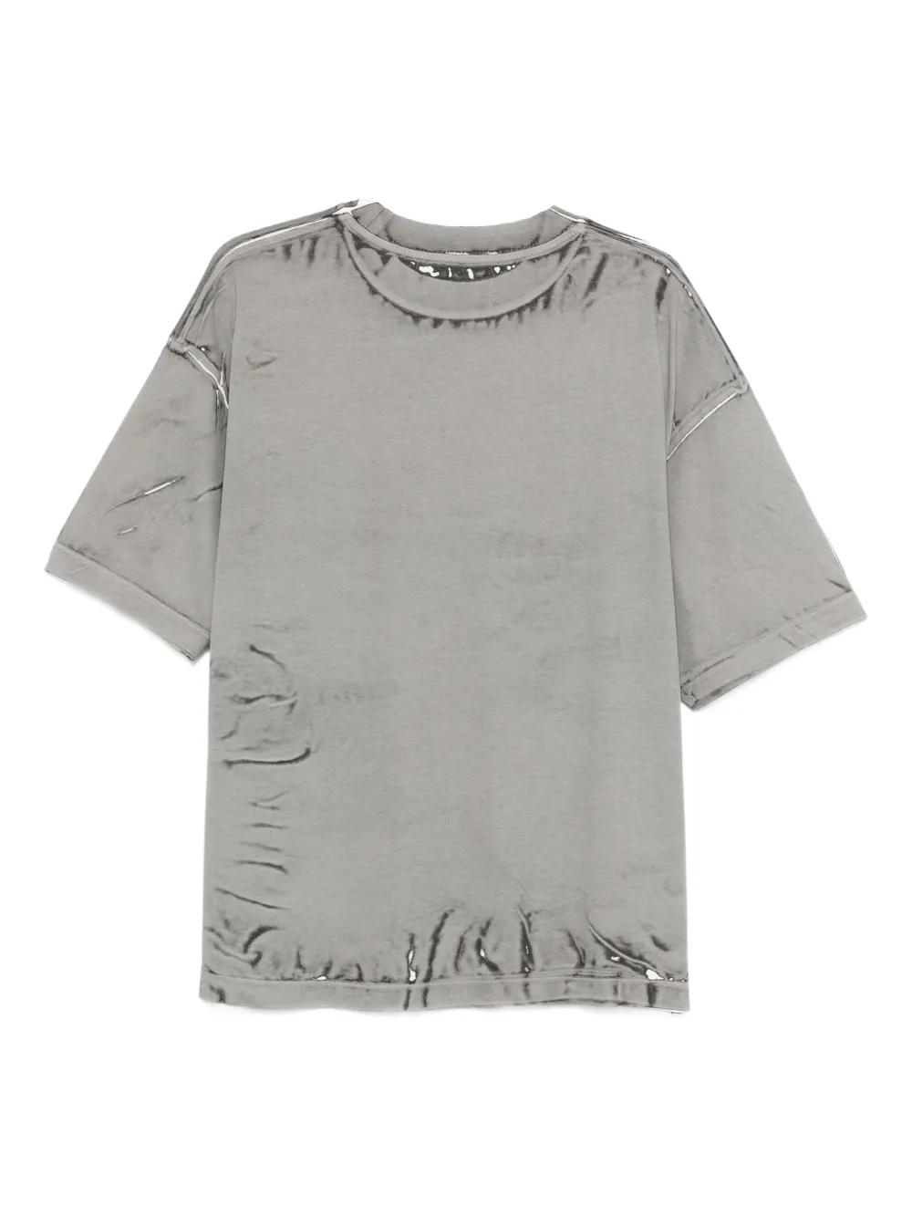 Paura Costa gerafeld T-shirt - Grijs