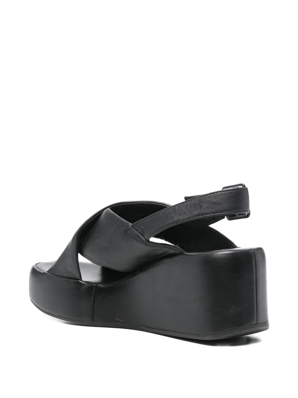 Hogl 72mm Criss-cross Platform Sandals In Black