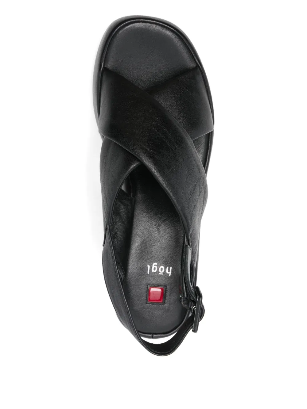 Hogl 72mm Criss-cross Platform Sandals In Black