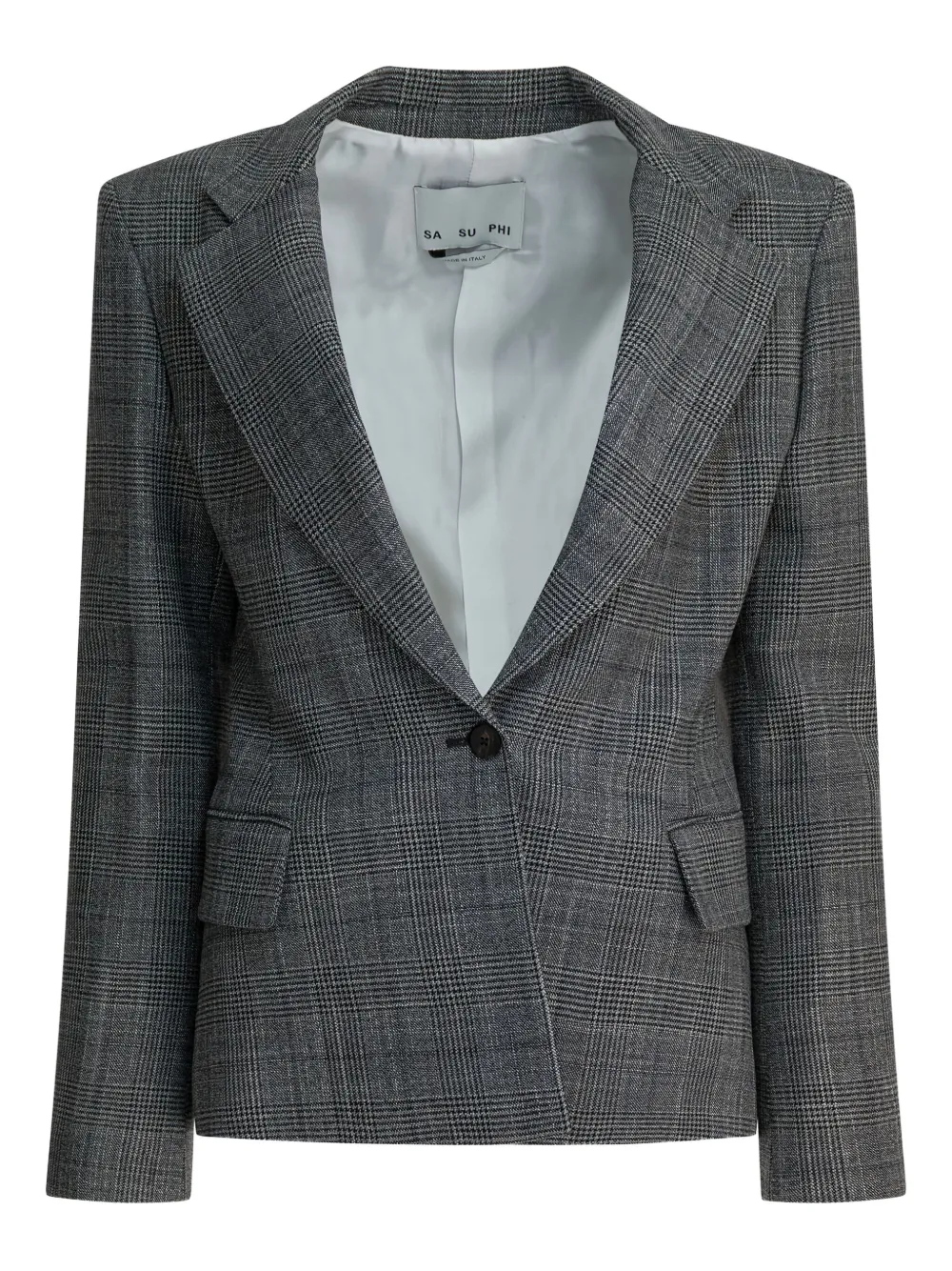 SA SU PHI checked single-breasted blazer | Grey | Image 1
