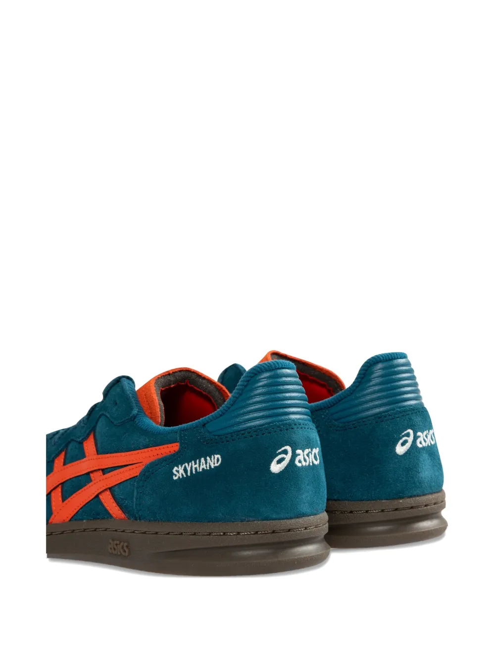 Asics Skyhand Panelled Sneakers In Blue