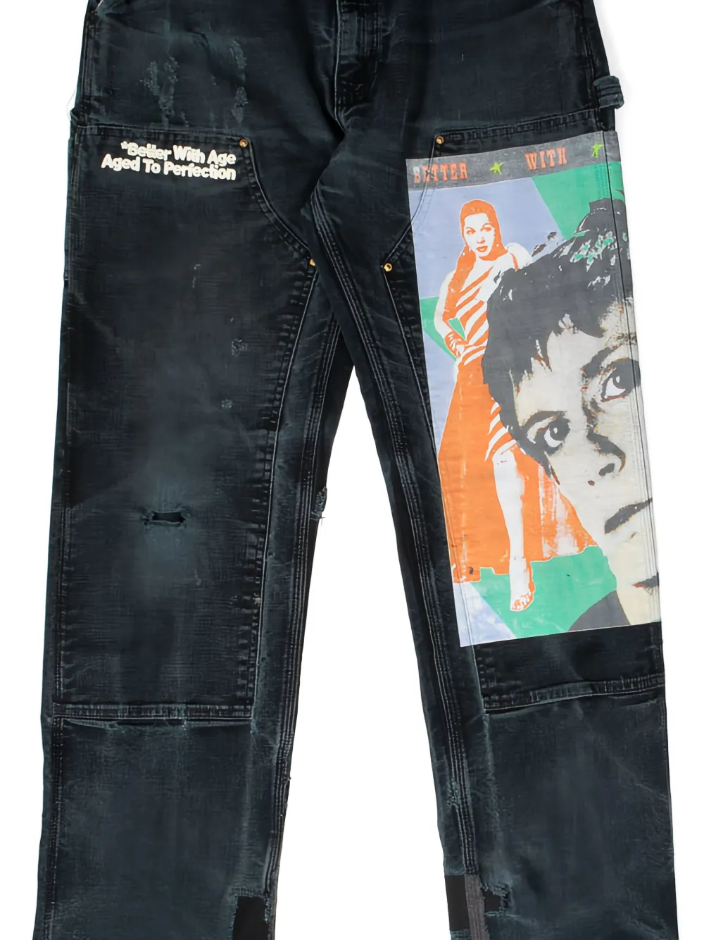 Better With Age Knucklehead Graphic Trousers In Blue