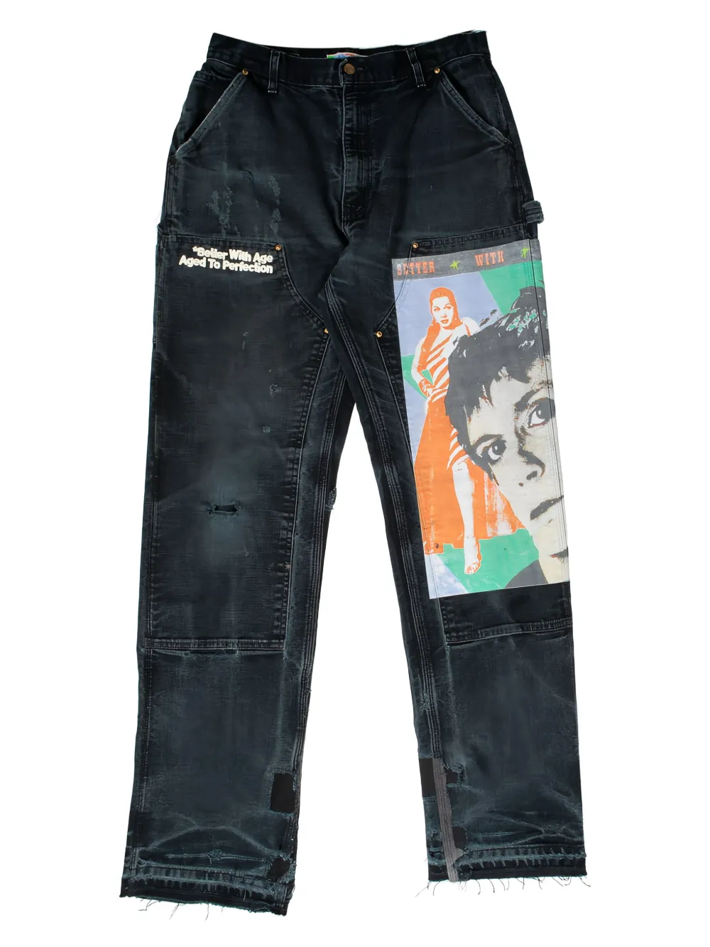 Better with Age  Knucklehead graphic trousers | Blue | Image 1