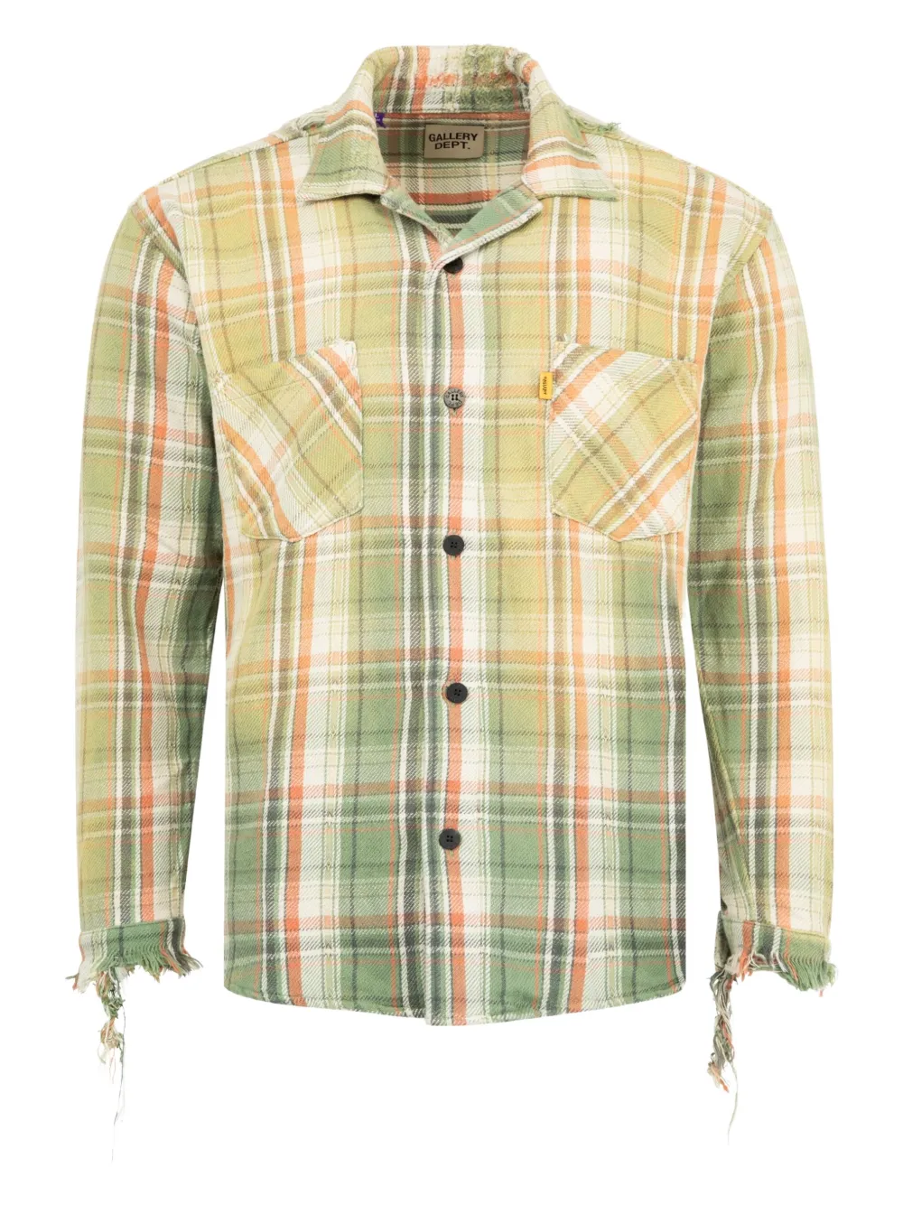 Gallery Dept. Marley Frayed-detailed Shirt In Green