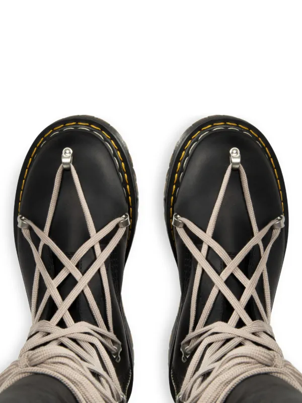 靴 Rick Owens Dr.Martens 1B60 PENTALACEQUAD Rick Owens Dr. Martens x Rick Owens 1B60 Quad-Sole Pentalace