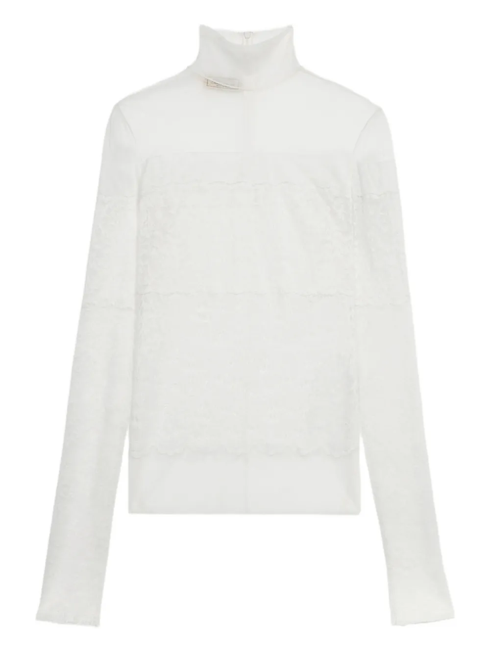 Blumarine Scalloped-lace Blouse In White