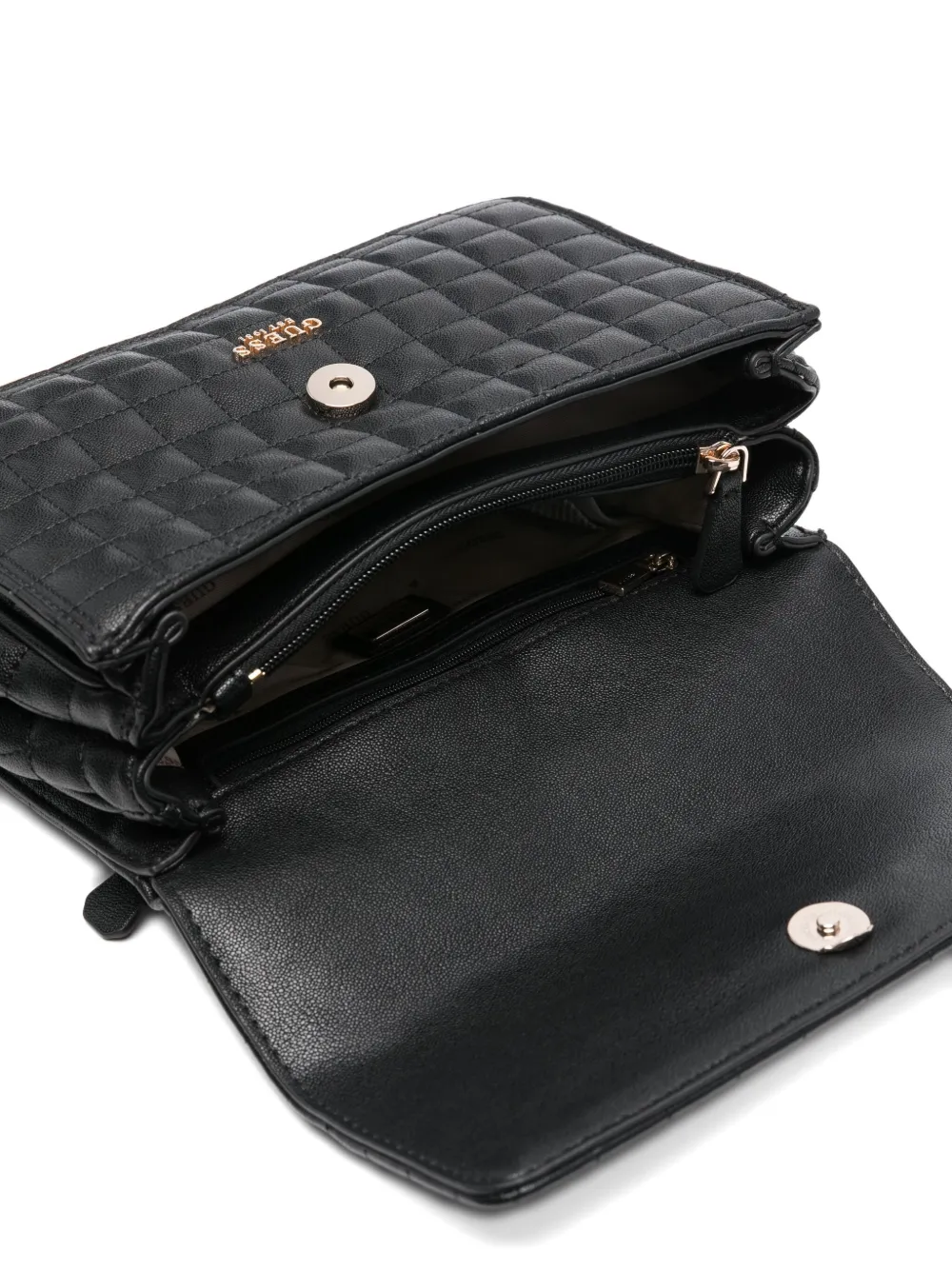 Guess Usa Quilted-pattern Crossbody Bag In Black