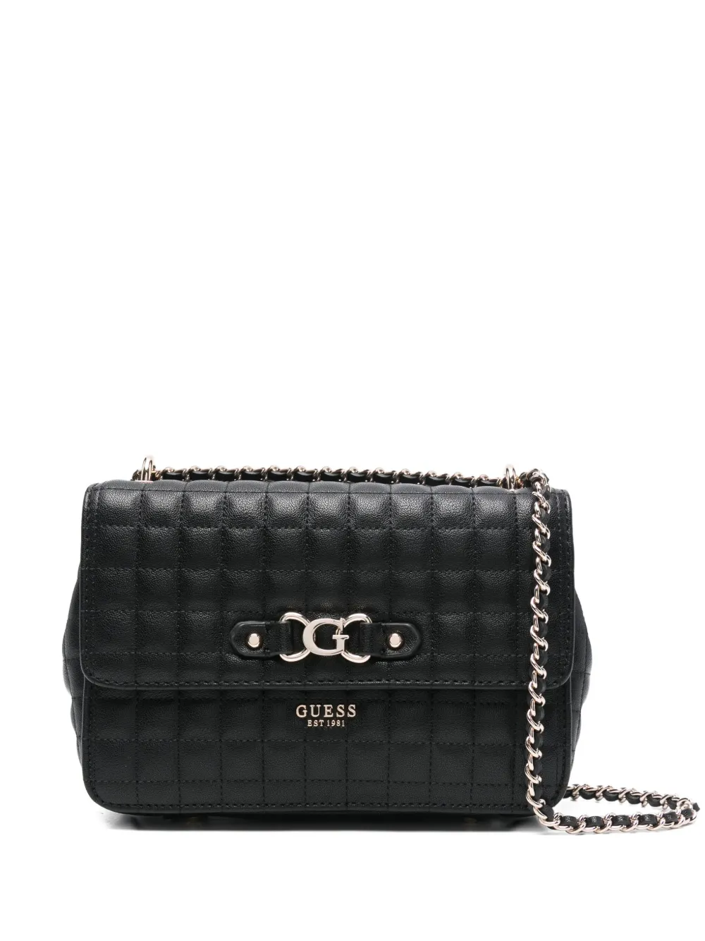 GUESS USA quilted-pattern crossbody bag - ブラック GUESS USA quilted-pattern crossbody bag - ブラック