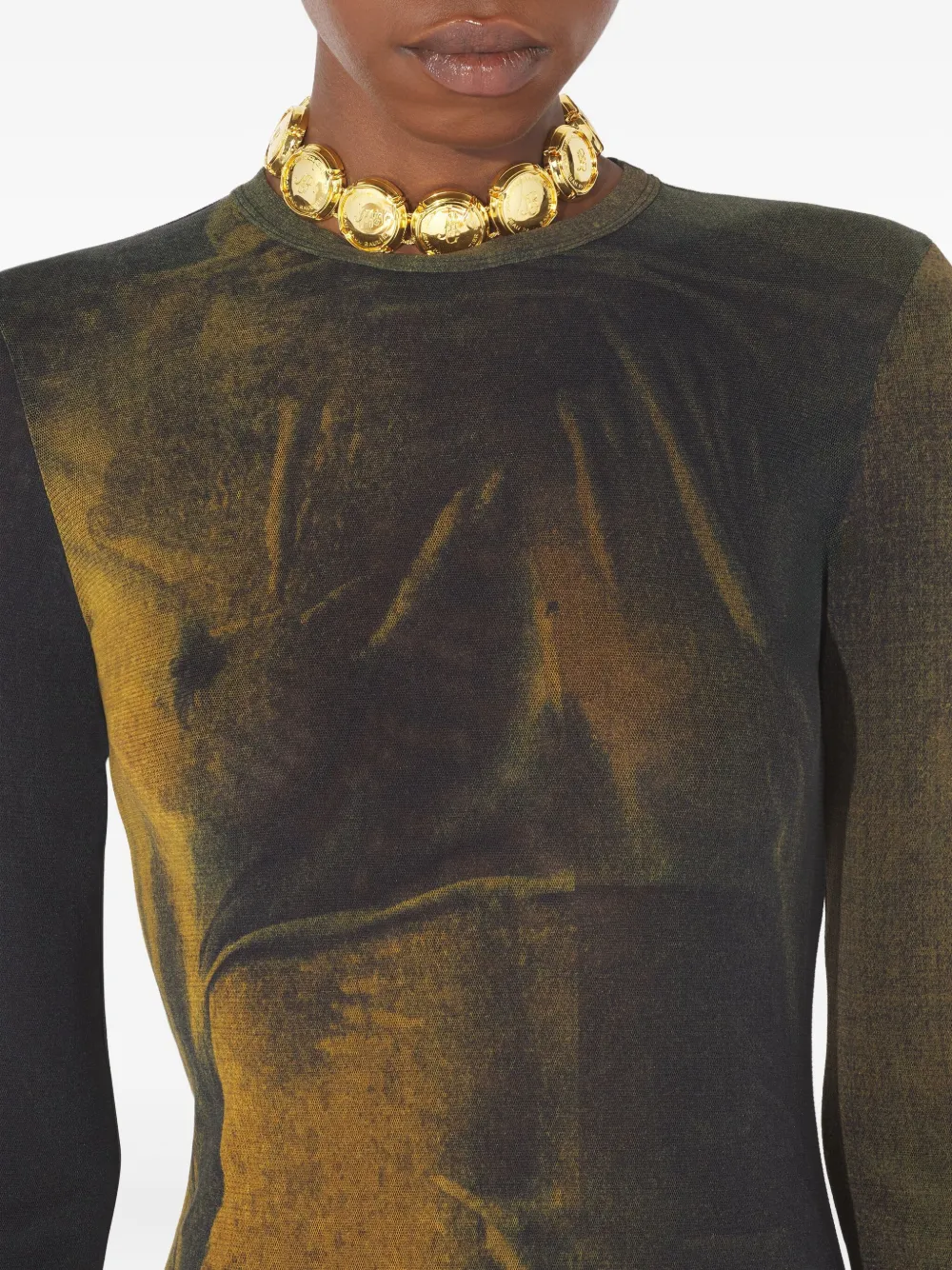 Jean Paul Gaultier Maxi-jurk met print Bruin