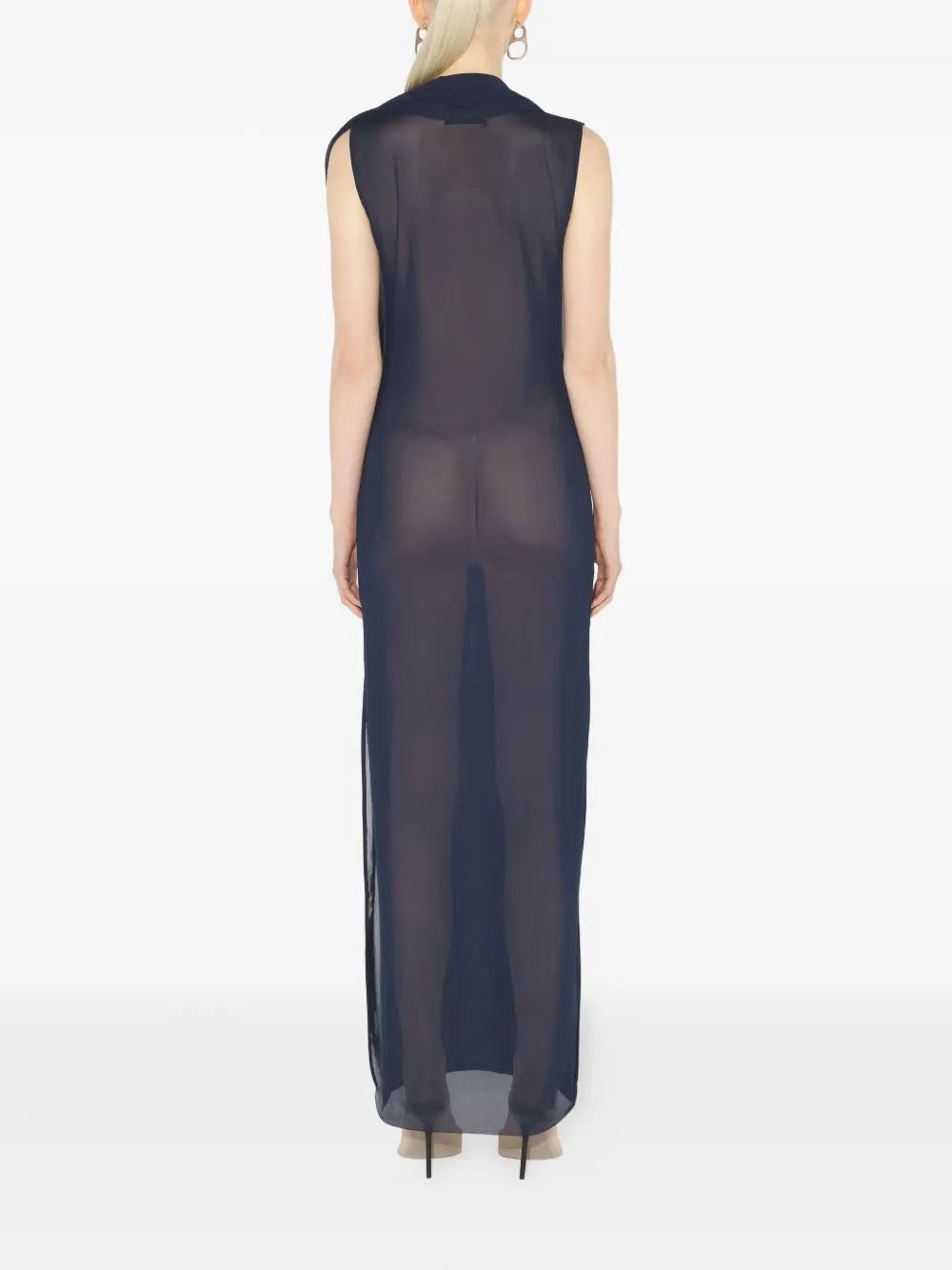 Jean Paul Gaultier Maxi-jurk verfraaid met pailletten Blauw