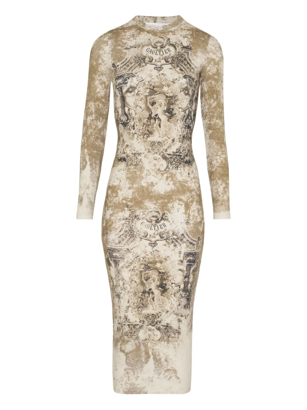 Jean Paul Gaultier Le Medaillon printed midi dress - Neutrals